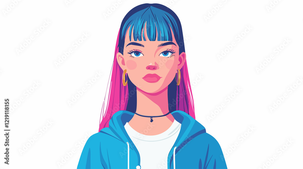 Professional Wide Angle Centered Girl Avatar Design Professional Wide Angle Centered Girl Avatar Design