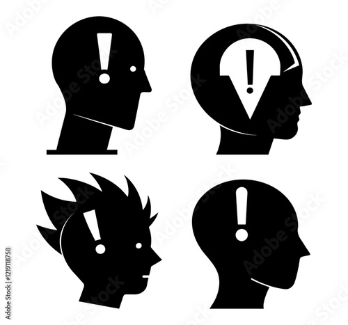 "Head Idea Question Mark Icon - A Symbol of Innovation, Inquiry, and Curiosity"