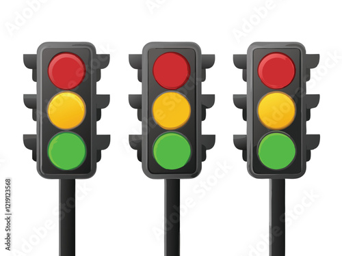 vector traffic light on white backgrounds