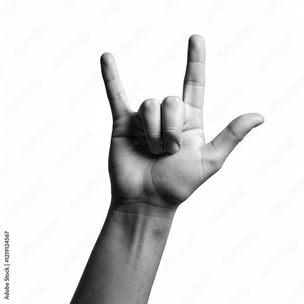 Human Hand Gesture on White Background – Isolated Image Human Hand Gesture on White Background – Isolated Image