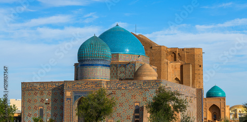 The medieval mausoleum of Khoja Akhmet Yassaui in the Kazakh city of Turkestan - the heart of the Turkic world