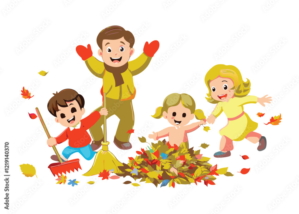 vector happy children playing with balloons vector happy children playing with balloons