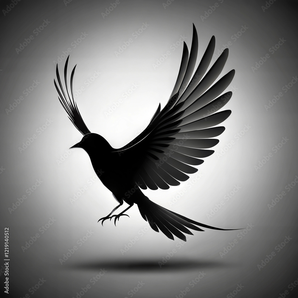 Obraz premium Bird silhouette, flying bird