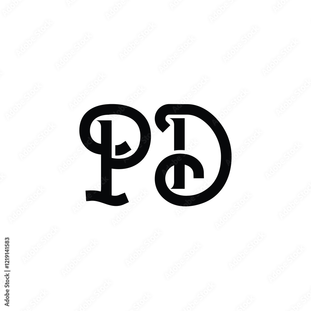 PD monogram logo design letter text name symbol monochrome logotype alphabet character simple logo PD monogram logo design letter text name symbol monochrome logotype alphabet character simple logo