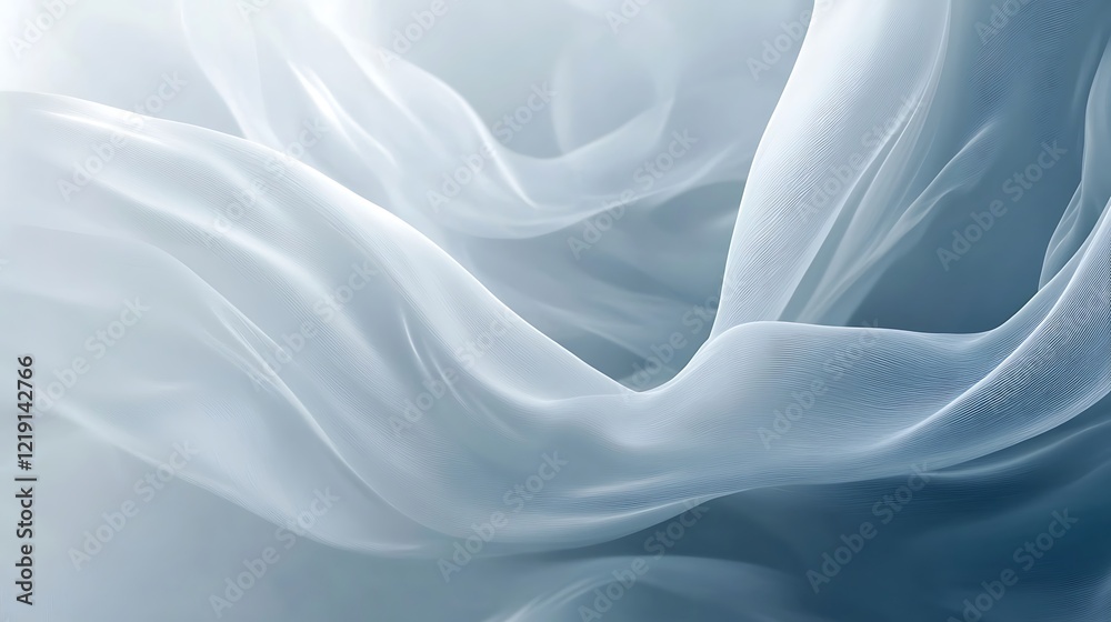 Obraz premium Abstract Draped Light Blue Fabric Texture