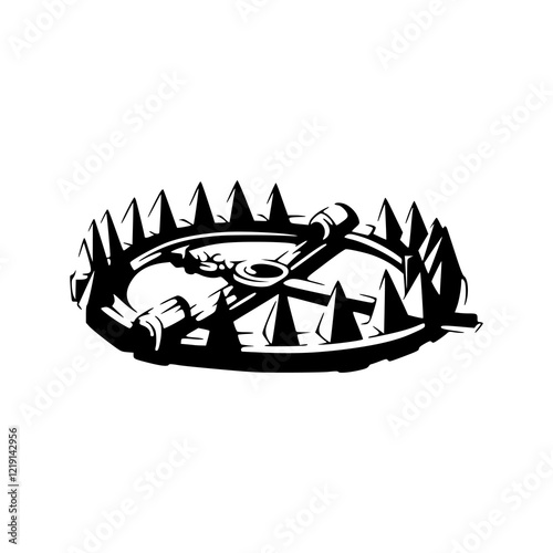 spiked trap silhouette design