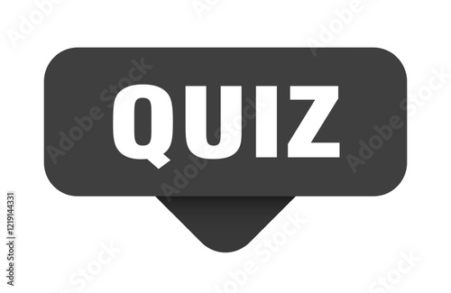 quiz sticker. quiz sign on transparent background