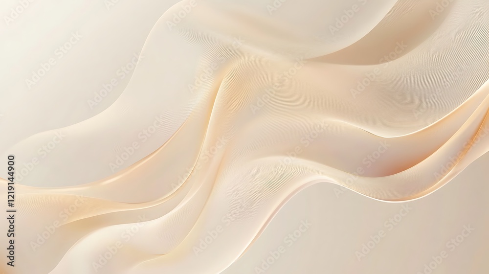 Obraz premium Abstract Beige Waves Flowing Smoothly