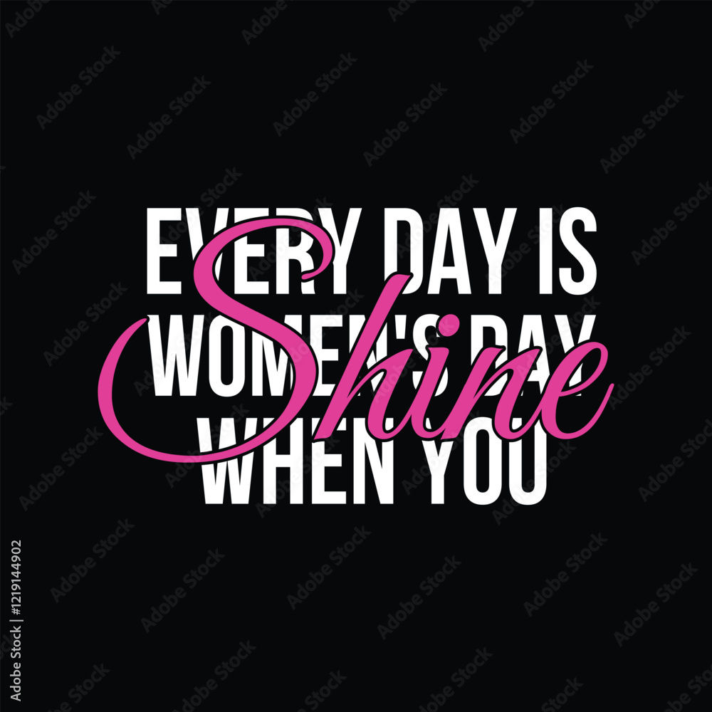 Fototapeta premium women's day t shirt design 2025