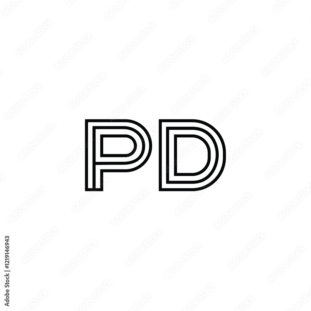 PD monogram logo design letter text name symbol monochrome logotype alphabet character simple logo PD monogram logo design letter text name symbol monochrome logotype alphabet character simple logo
