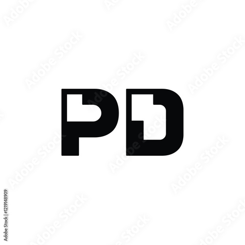 PD monogram logo design letter text name symbol monochrome logotype alphabet character simple logo