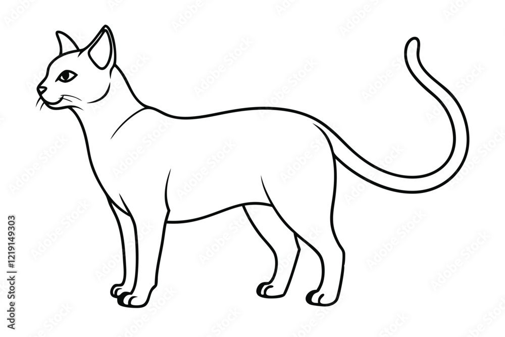 Fototapeta Cute animal Vector art in Illustration on a White Background