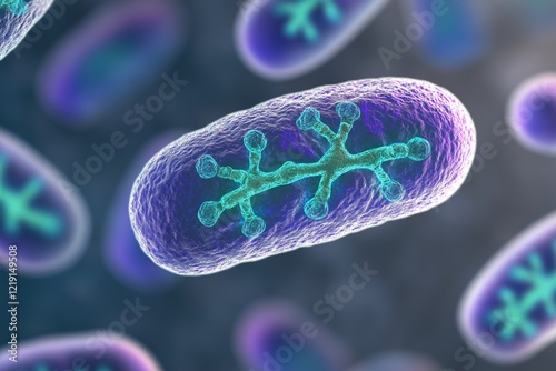 Mitochondria observed at extreme magnification revealing intricate structures and functions in cell metabolism