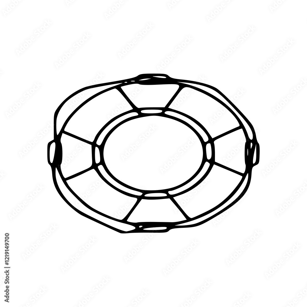 a line art drawing of a lifebuoy isolated on white a line art drawing of a lifebuoy isolated on white