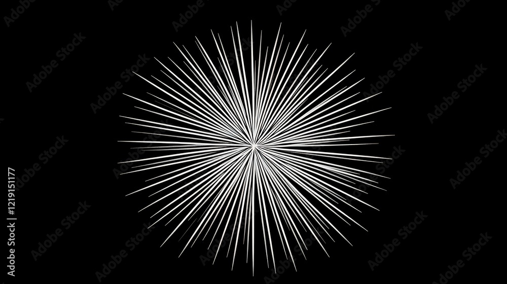 Radiating Lines Emanating from a Central Point Creating a Dynamic Starburst Effect on a Black Background for Abstract Design and Artistic Projects Radiating Lines Emanating from a Central Point Creating a Dynamic Starburst Effect on a Black Background for Abstract Design and Artistic Projects