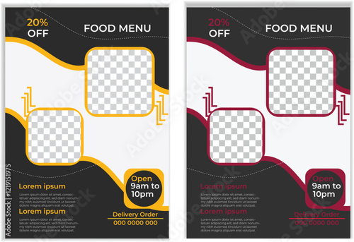 Weekly discount promotional food flyer template