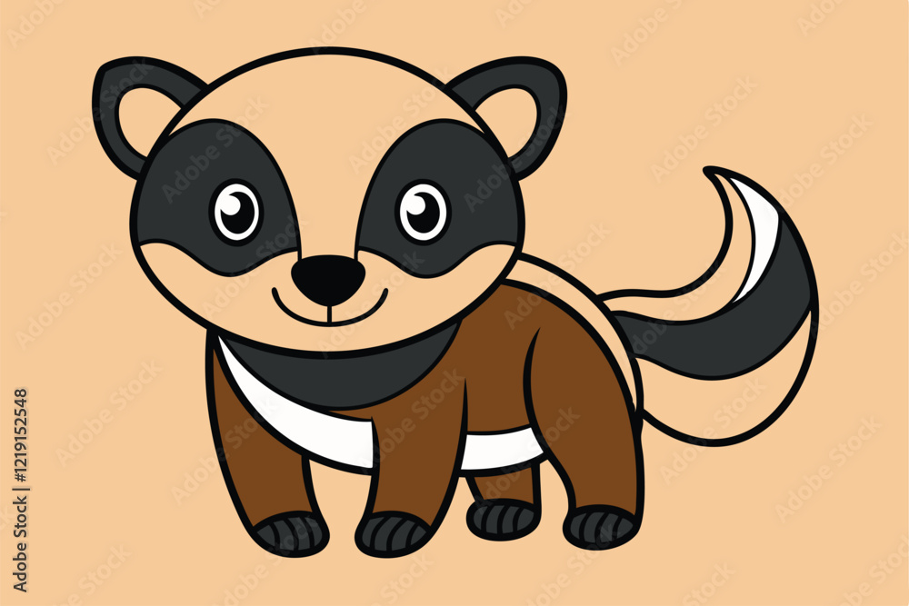 Cute animal Vector art in Illustration on a White Background Cute animal Vector art in Illustration on a White Background