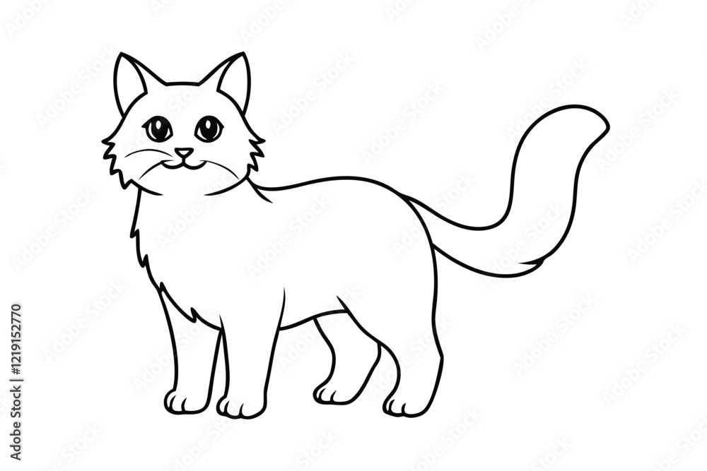 Cute animal Vector art in Illustration on a White Background Cute animal Vector art in Illustration on a White Background