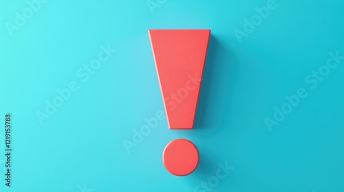 Red exclamation mark on blue background; alert concept (1)