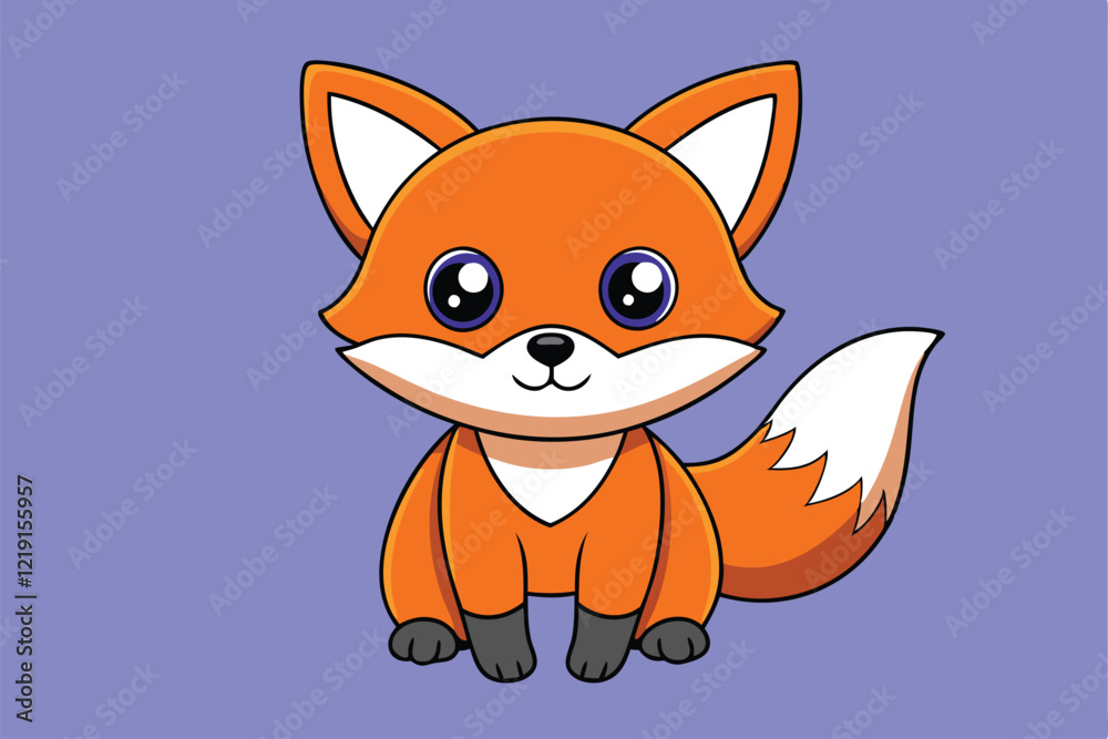 Cute animal Vector art in Illustration on a White Background Cute animal Vector art in Illustration on a White Background