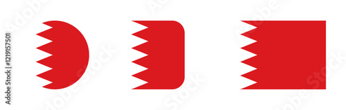 Bahrain flag icon set