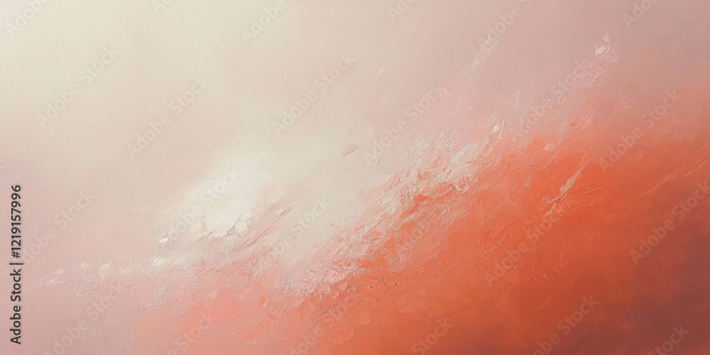 Fototapeta premium Vibrant coral hues captured in an oil painting.