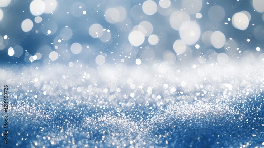Sparkling winter background with bokeh lights and snow. Sparkling winter background with bokeh lights and snow.