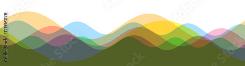 Abstract ocean seascape. Sea surface. Realistic landscape with waves. Nature background. Cover design template. 3d vector illustration for banner, flyer, poster or brochure.