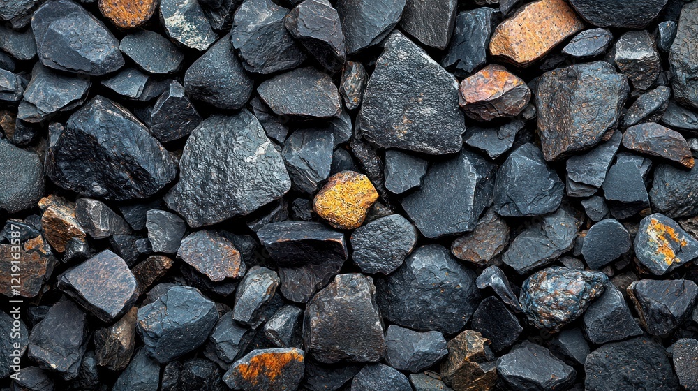 Dark Grey and Orange Stones Background Texture Dark Grey and Orange Stones Background Texture