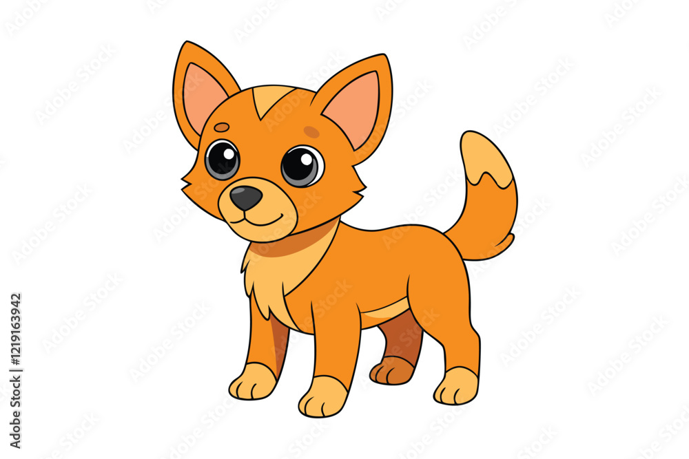Cute animal Vector art in Illustration on a White Background Cute animal Vector art in Illustration on a White Background