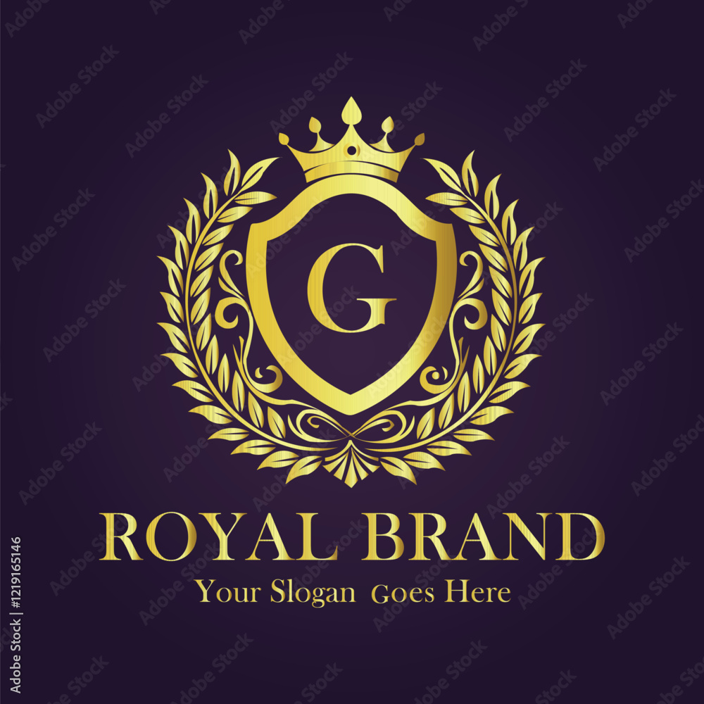 Obraz premium Luxury Gold Monogram Logo - Letter G
