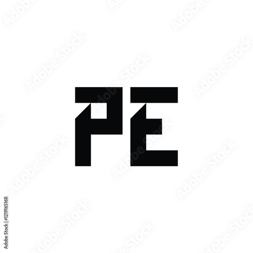 Free Download PE monogram logo design letter text name symbol monochrome logotype alphabet character simple logo - GFXLoad