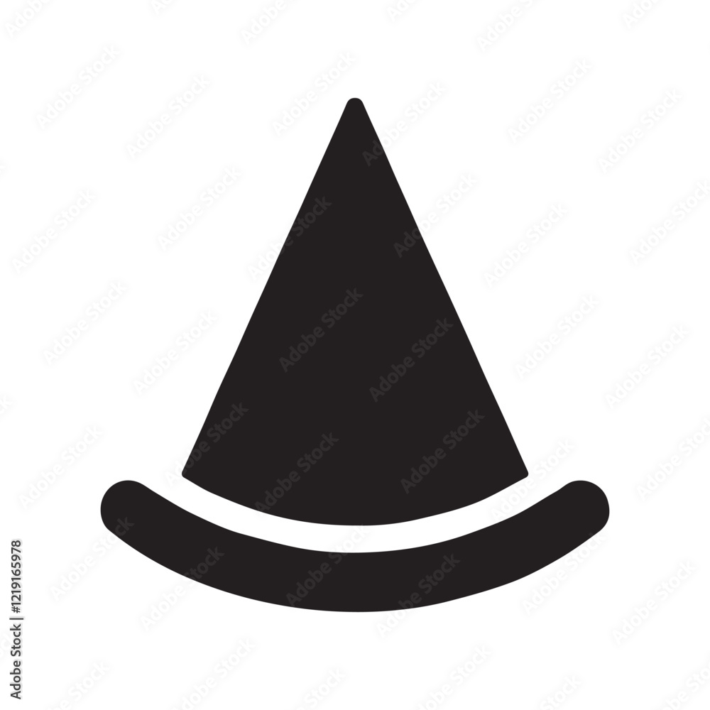 Fototapeta premium Party Hat happy vector, silhouette, illustration 