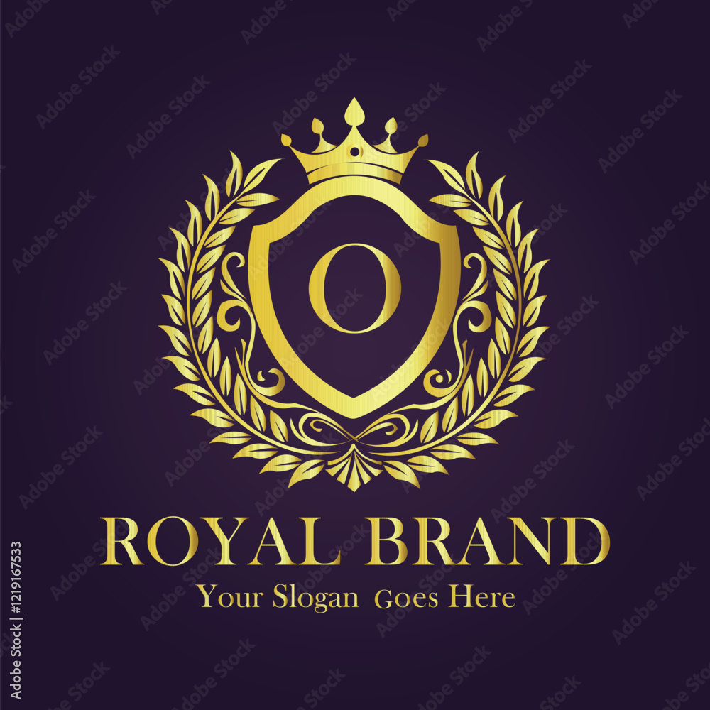 Obraz premium Luxury Gold Monogram Logo - Letter O