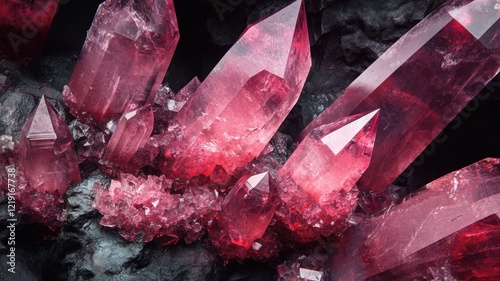 Close-up of vibrant pink cr...