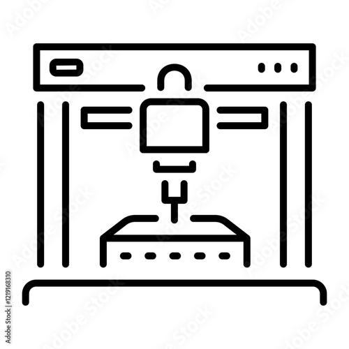 Linear icon of an additive printing machine