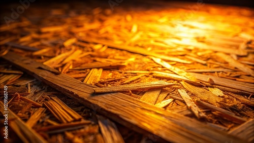 Night Photography: High-Resolution Fiberboard Texture - Detailed Grain and Shadow photo