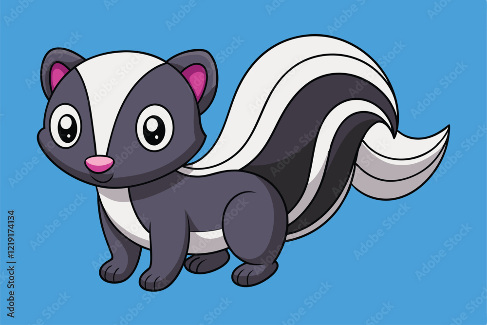 Cute animal Vector art in Illustration on a White Background Cute animal Vector art in Illustration on a White Background