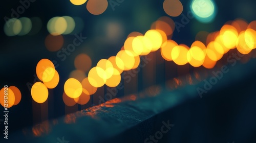 Wallpaper Mural Enchanting Night Lights Bokeh, A Warm Ambiance Torontodigital.ca