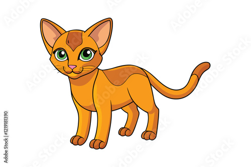 Cute animal Vector art in Illustration on a White Background