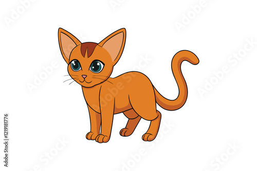 Cute animal Vector art in Illustration on a White Background