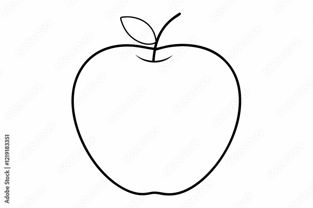 A apple Vector art in Illustration on a White Background A apple Vector art in Illustration on a White Background