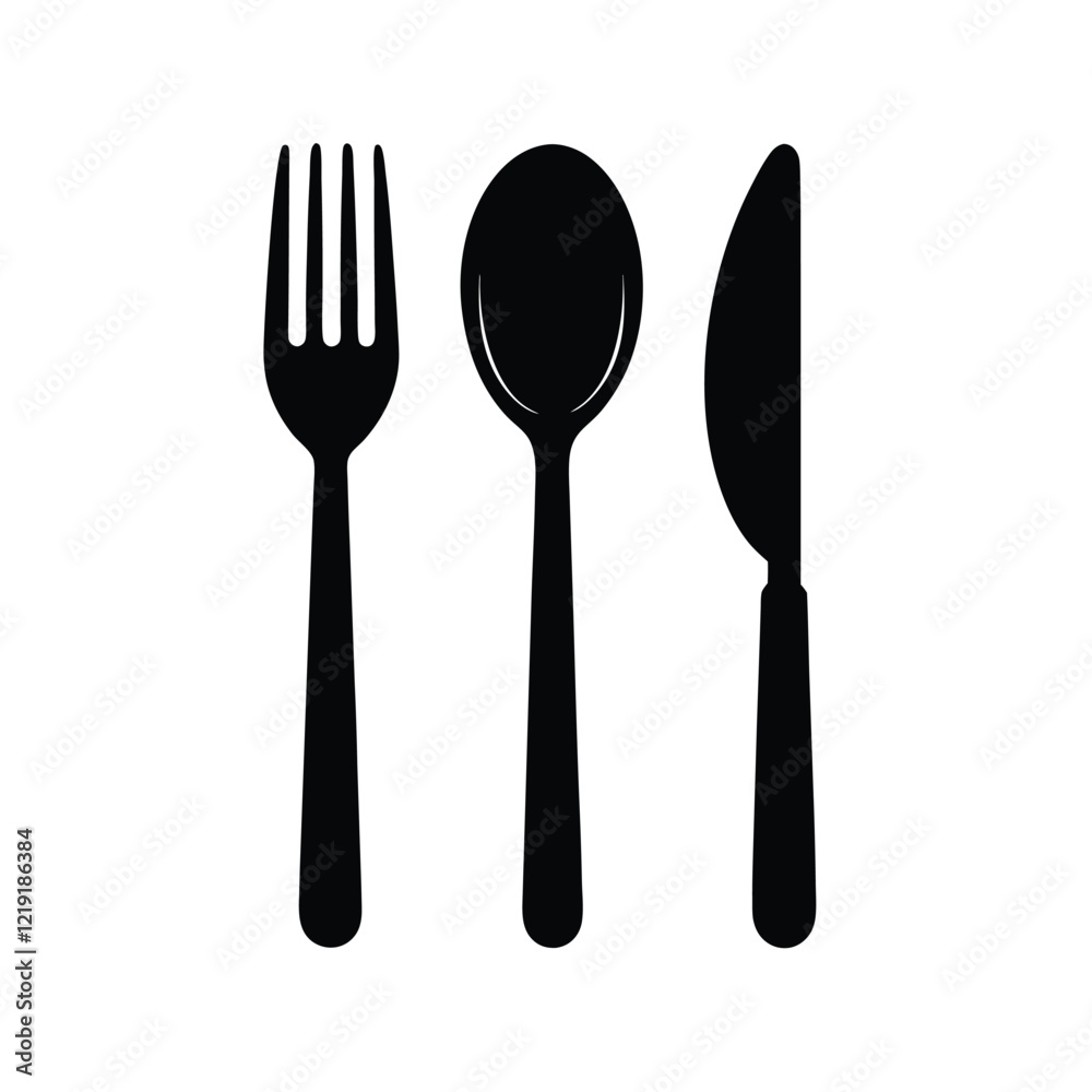 fork and spoon vector image illustration and artwork on white background fork and spoon vector image illustration and artwork on white background
