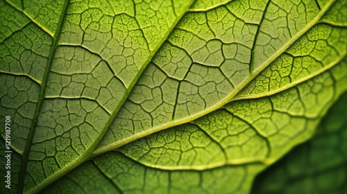 Intricate Leaf Veins: Close-Up Botanical Masterpiece