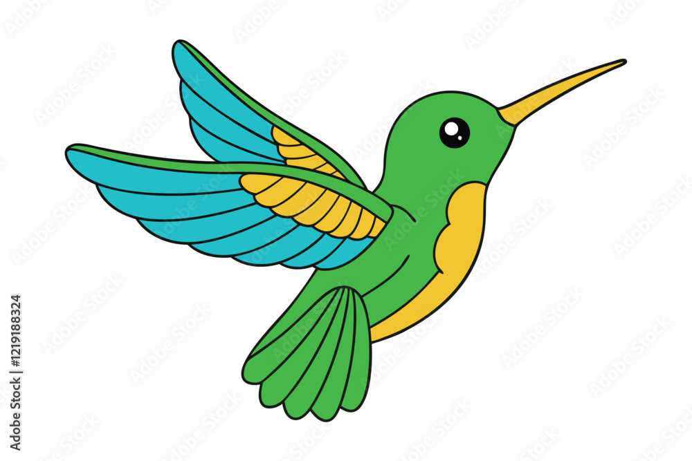 Obraz premium Cute Bird Vector art in Illustration on a White Background