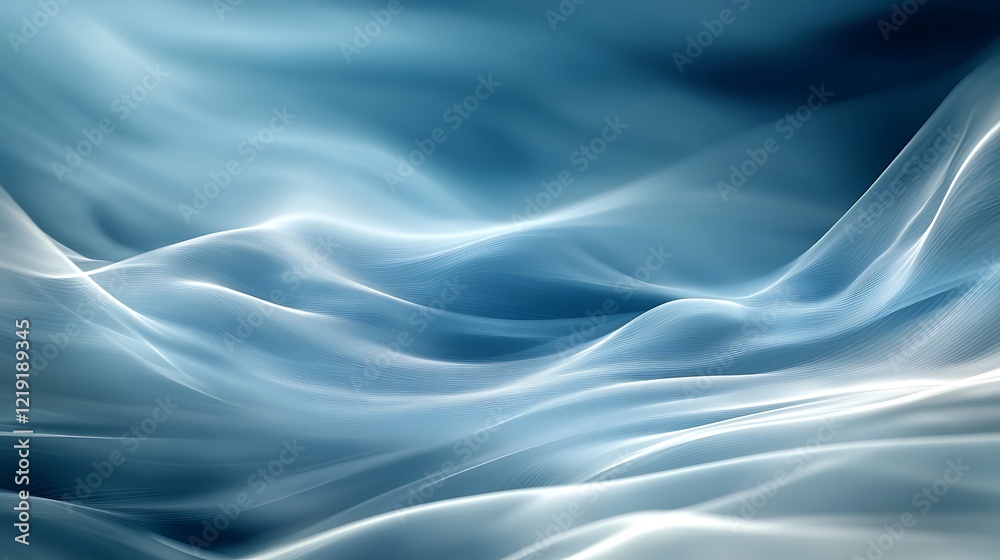 Abstract Blue Wave Pattern Digital Art Abstract Blue Wave Pattern Digital Art