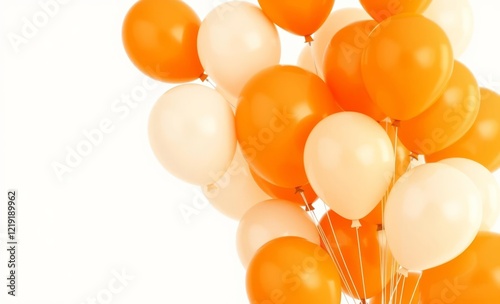 Wallpaper Mural Bunch of orange balloons on white background balloon background balloon background party holiday celebration decoration Torontodigital.ca