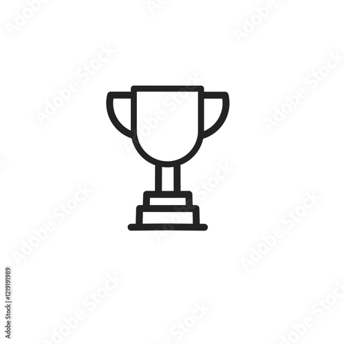 trophy line icon on white background,trophy vector 