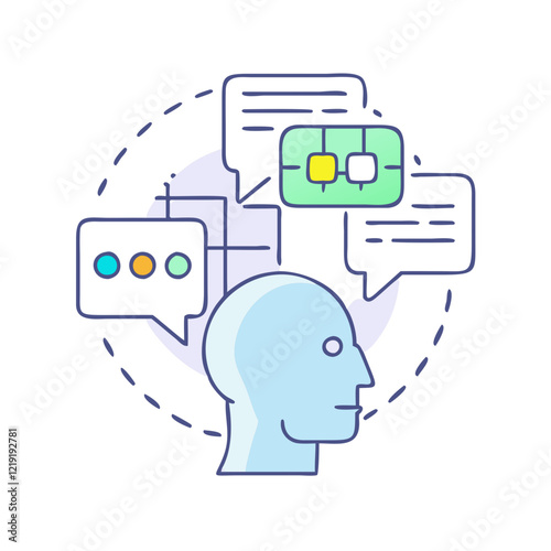 conversational ai icon, conversational ai vector illustration-simple illustration of conversational ai, perfect for conversational ai logos and icons