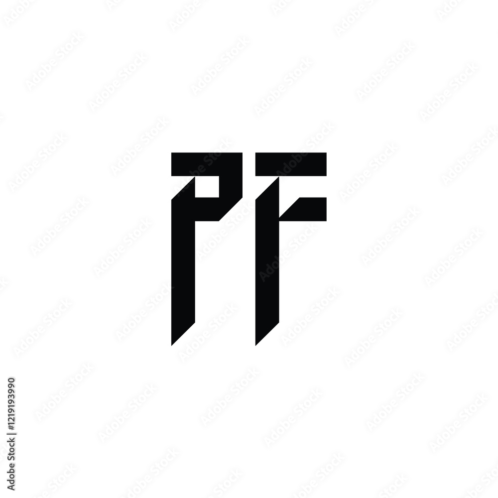 PF monogram logo design letter text name symbol monochrome logotype alphabet character simple logo PF monogram logo design letter text name symbol monochrome logotype alphabet character simple logo